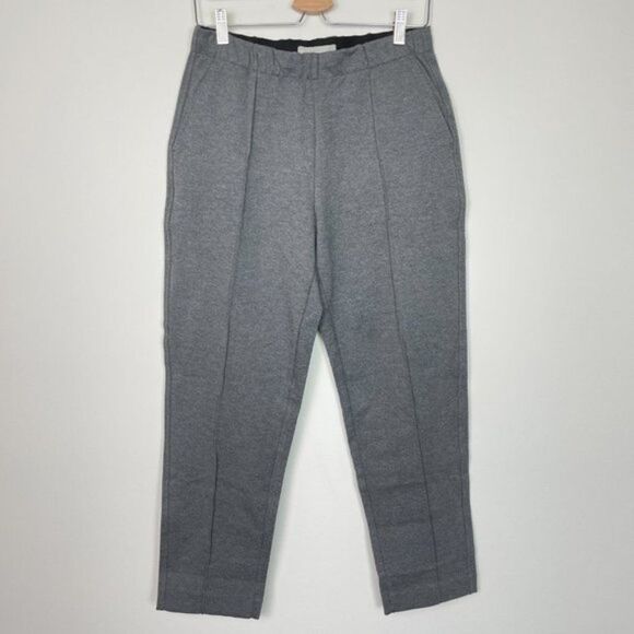 Everlane The Dream High Rise Pintuck Pull On Knit Work Pant Heathered Gray XS - Picture 2 of 11
